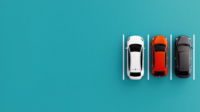 Parallel car parking icon for street spaces urban environment digital illustration