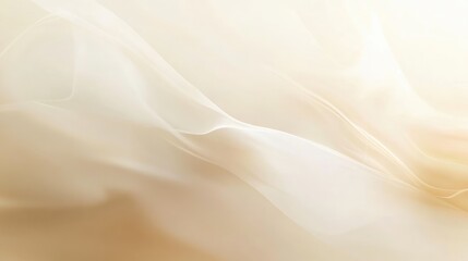 Obraz premium Creamy Beige Abstract: Soft Fabric Drape, Elegant Swirls, Gentle Waves, Subtle Light