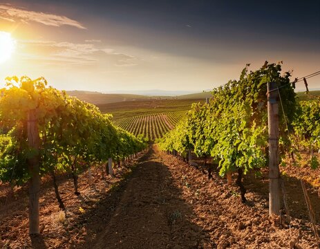 plantaci&oacute;n de uvas en vid