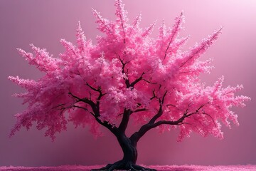 Fototapeta premium Stunning Pink Cherry Blossom Tree in Springtime