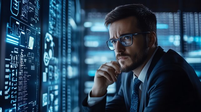 Businessman advising his team to regularly update 2FA settings to avoid security risks.