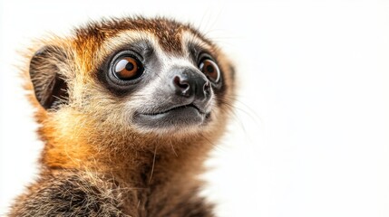 Fototapeta premium Close up of a small animal on a white background with clear details and features
