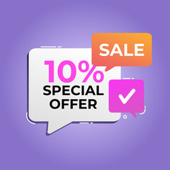 10% special offer beautiful
Discount, promotion, sale, special offer
Vector offer icon