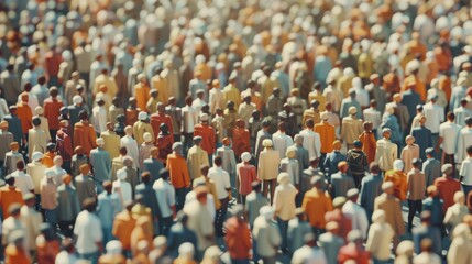 Conceptual visualization of population growth and its effects on cities.