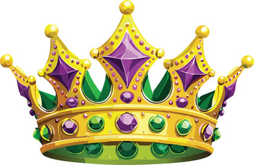 golden mardi gras Crowns vector illustration isolated on a white background © Abdul
