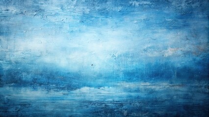 Serene abstract painting: a calming blue winter sky, low light, peaceful texture.
