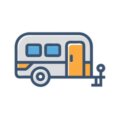 camper trailer icon design