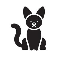 Cat  silhouette vector style with a white background
