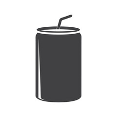 Soda can icon vector in flat style. Dented soda can icon. Beverage, beer and brewing sign and symbol. Vector illustration