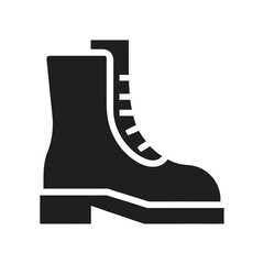 Boot icon silhouette. Industrial boot icon. Safety Shoes vector icon