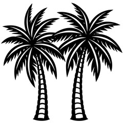 Obraz premium palm trees silhouettes