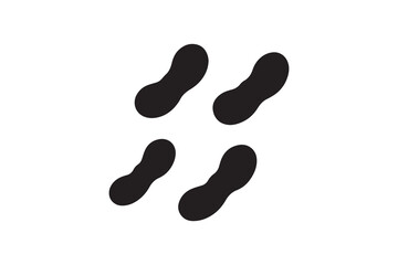 peanut icon vector silhouette isolated in white background