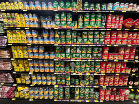 Canned Fruits Aisle Golden Hills La Coste&ntilde;a Brands at Chedraui Selecto