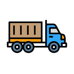 cargo truck icon design