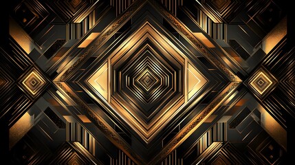 Metallic Art Deco Geometric Design