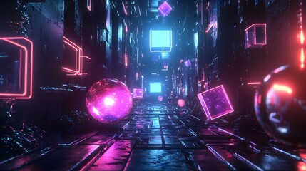 Neon Futuristic Geometric Design