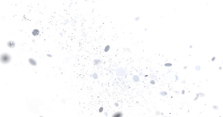 Abstract background with white dust and particles floating on white. Ideal for overlay or backdrop.