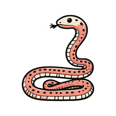 a simple snake set vector style with white background