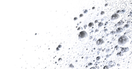 Close-up of white foam with air bubbles. Great for cosmetic or cleaning product ads.