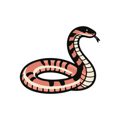 a simple snake set vector style with white background