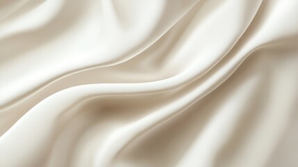 Naklejka premium Creamy Draped Fabric Texture: Soft, Elegant, Luxurious Waves