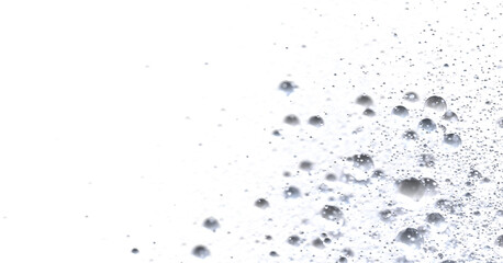 White background with silver bubbles. Perfect for cosmetic or spa designs.