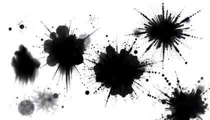  Illustrations Explosion Black Grainy Textures Dust Overlay