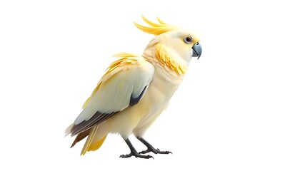 Fototapeta premium Cockatoo Side View Full Body Background