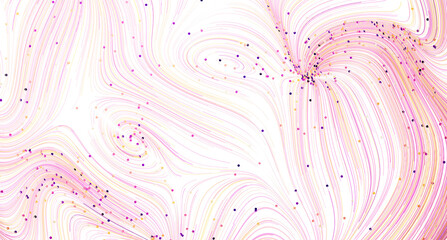Elegant abstract background with pink and gold swirls and glitter. Perfect for websites, presentations, and more.