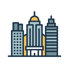 Fototapeta premium city building icon design