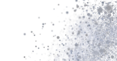 Abstract background with gray particles floating on white. Perfect for website banners, presentations, or digital art.