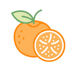 clementine fruit icon design