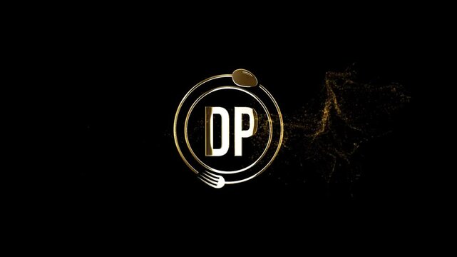 DP Letter Logo, Luxury DP Restaurant Logo For Marketing 