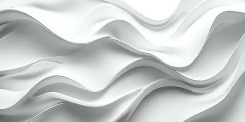 Flowing white fabric creates a serene and elegant texture in a minimalist setting