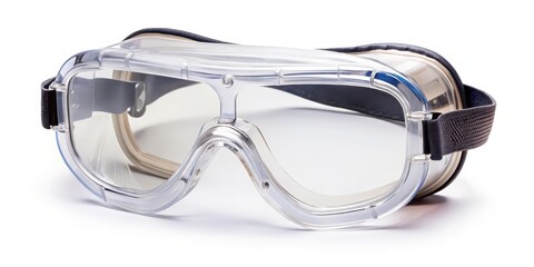 Safety Glasses on White Background