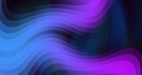 Wavy blue and purple lines image on dark background