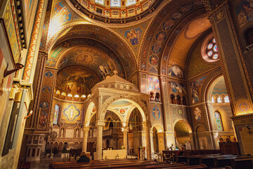 Fototapeta premium interior of the Szeged, Hungary cathedral build in 1920. 