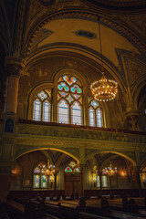Obraz premium interior of the Szeged, Hungary synagogue build in 1902. 
