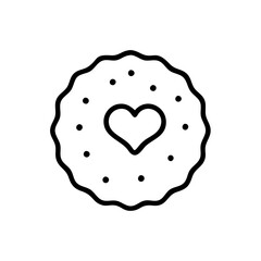 cookie with heart icon design
