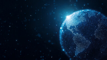 Obraz premium Innovative Green Technology Solutions for ESG Initiatives Global Impact Digital Visualization Futuristic Environment Planetary Viewpoint