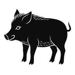Wild Boar Vector Art Illustration 