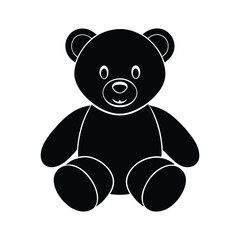 Obraz premium Soft and cute silhouette teddy bear vector illustration