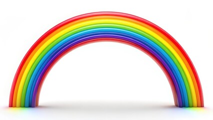 Obraz premium Rainbow Arc on White Background