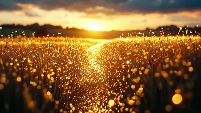 beautiful view of sparkling yellow flower gardens in the afternoon footage