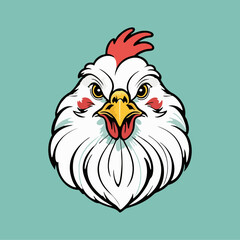 Of a roosters head. vector