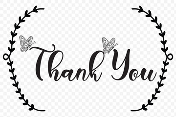 Thank you sign icon. Customer service symbol. vector thank you handwritten inscription. hand drawn lettering. Thank you calligraphy. Thank you card.  EPS 10.