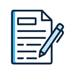 document with pen icon design