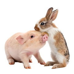 Obraz premium pig with bunny