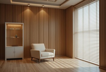 Modern minimalist living room interior have sofa and decor accessories with white color wall- 3D rendering