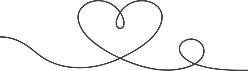 heart line drawing, ribbon valentine day love heart scribble line vector illustration, heart lines. continuous heart line drawing fancy minimalist illustration